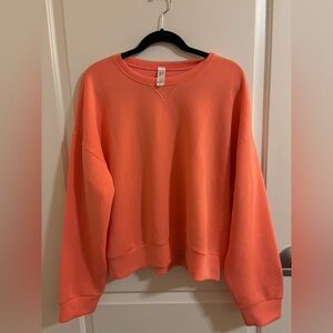 Spanx AirEssentials Crew Neck Top Sunset Peach- Orange Size XL, NWT, Comfy Modal